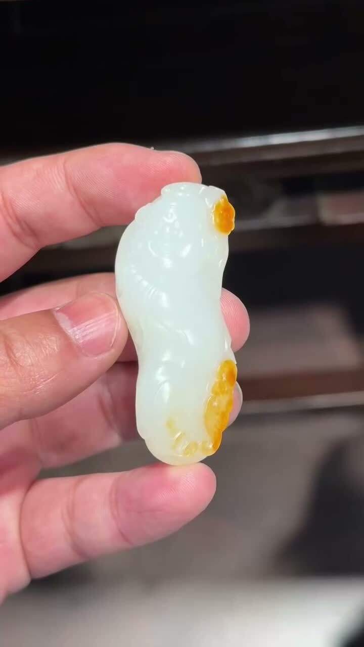 和田玉財神,天然和田玉軟玉