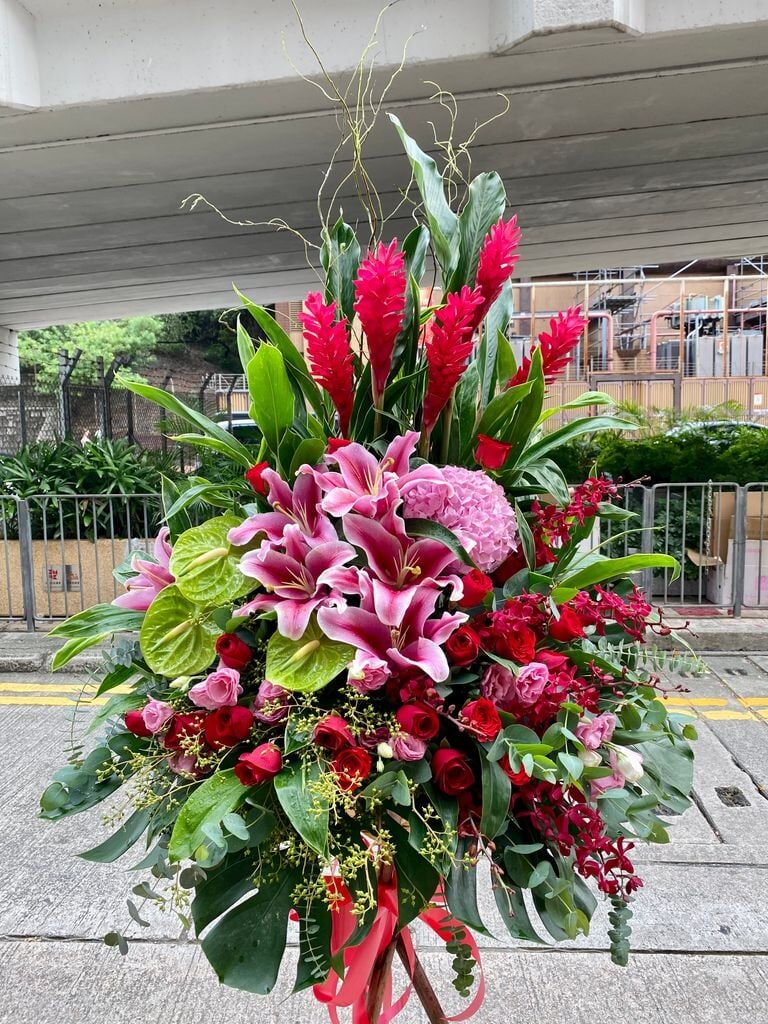 W - 恭賀花籃/中西花籃-恭賀OPE_28023