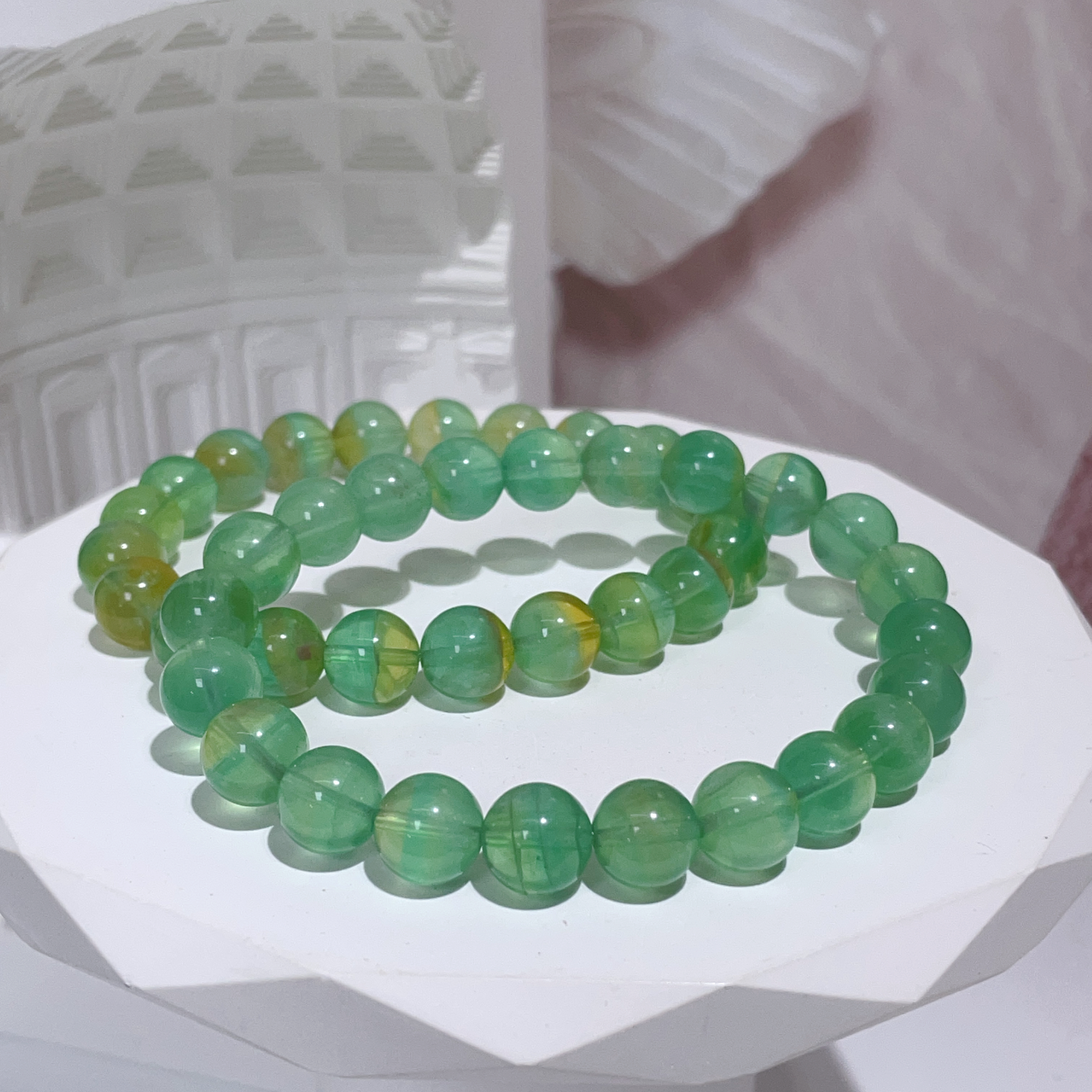 黃綠瑩石手串