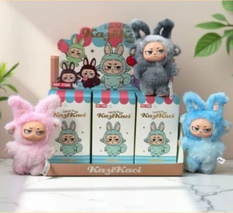 Kazikaci Colorful party 系列 - 搪膠毛絨關節可動掛件盲盒 (隨機1個)