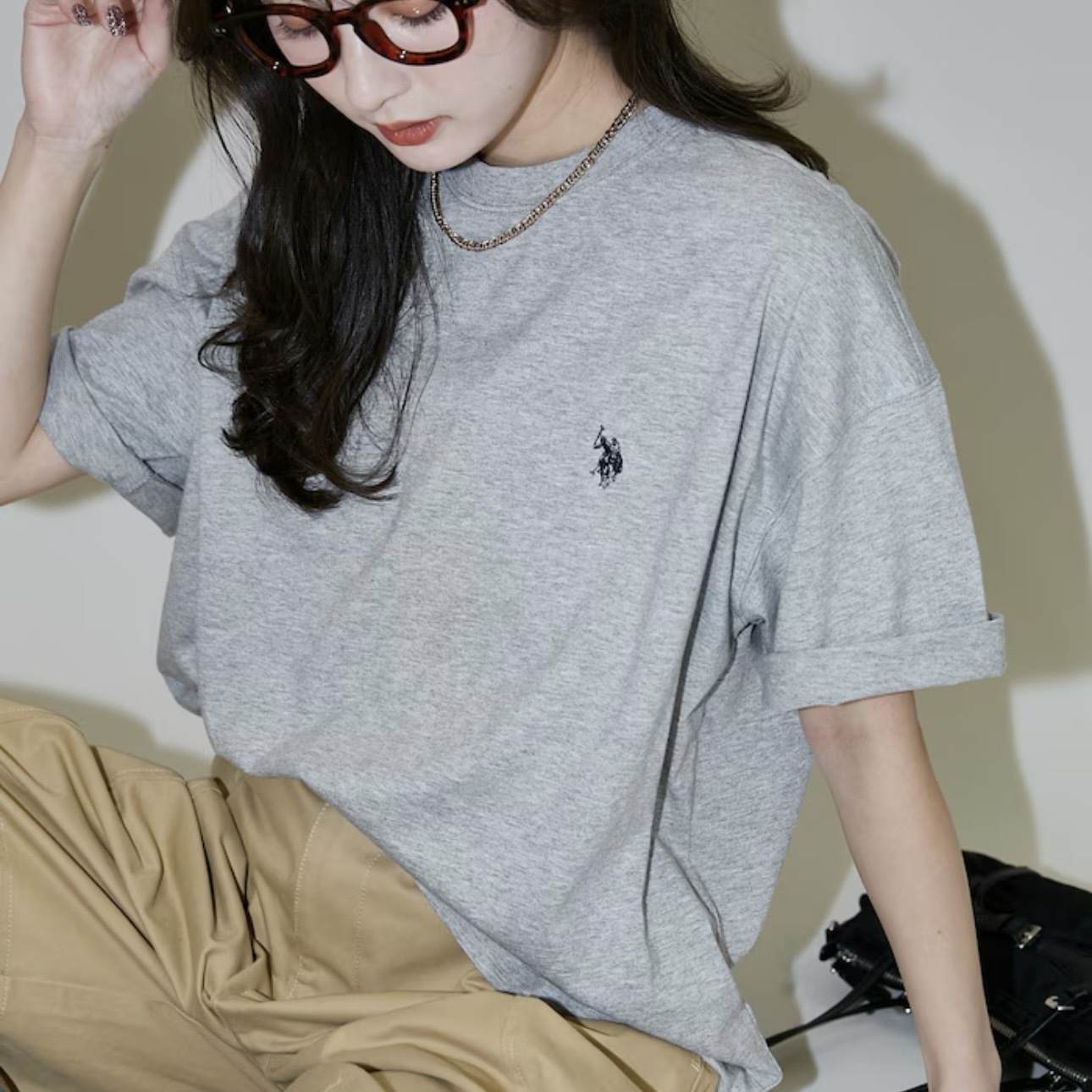 PUBLUX x U.S. POLO ASSN. 刺繡 速乾 圓領 短袖上衣 寬鬆 七色