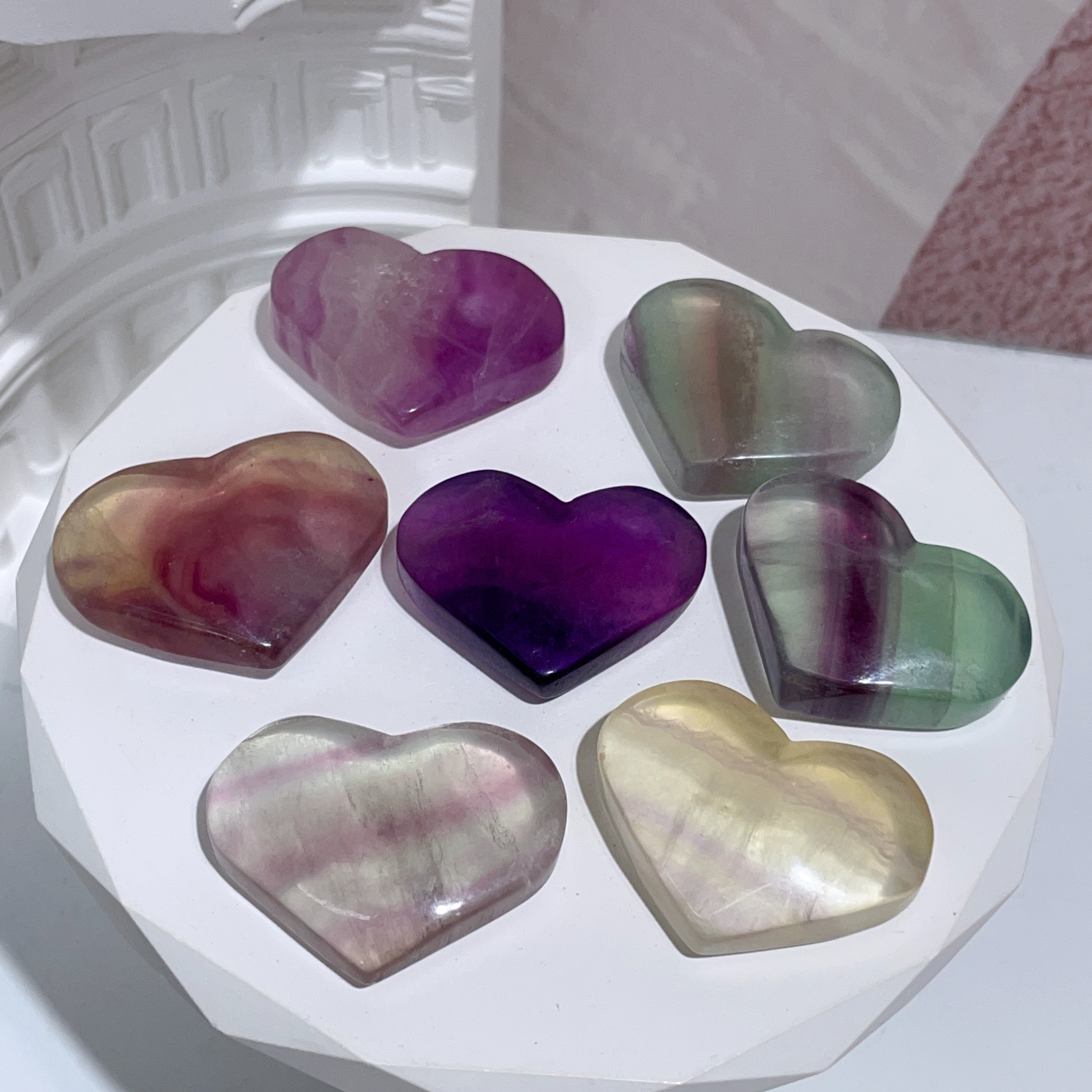 瑩石心心小擺件