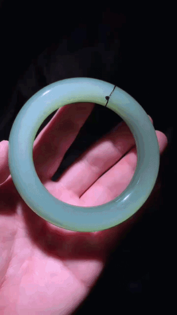 325733 56mm和田玉高冰粉青手鐲 (54-56)