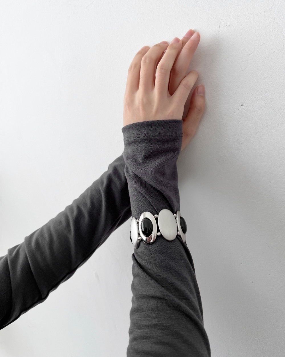 【韓國連線】GRUMPY ORBIT STONE WATCH 銀色 GMOSW