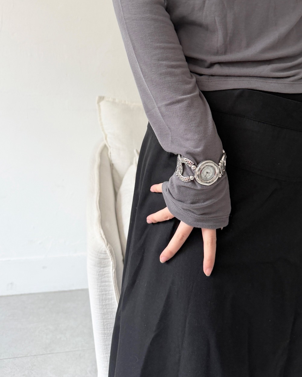 【韓國連線】GRUMPY FLAT LINK WATCH 銀色 GMFLW