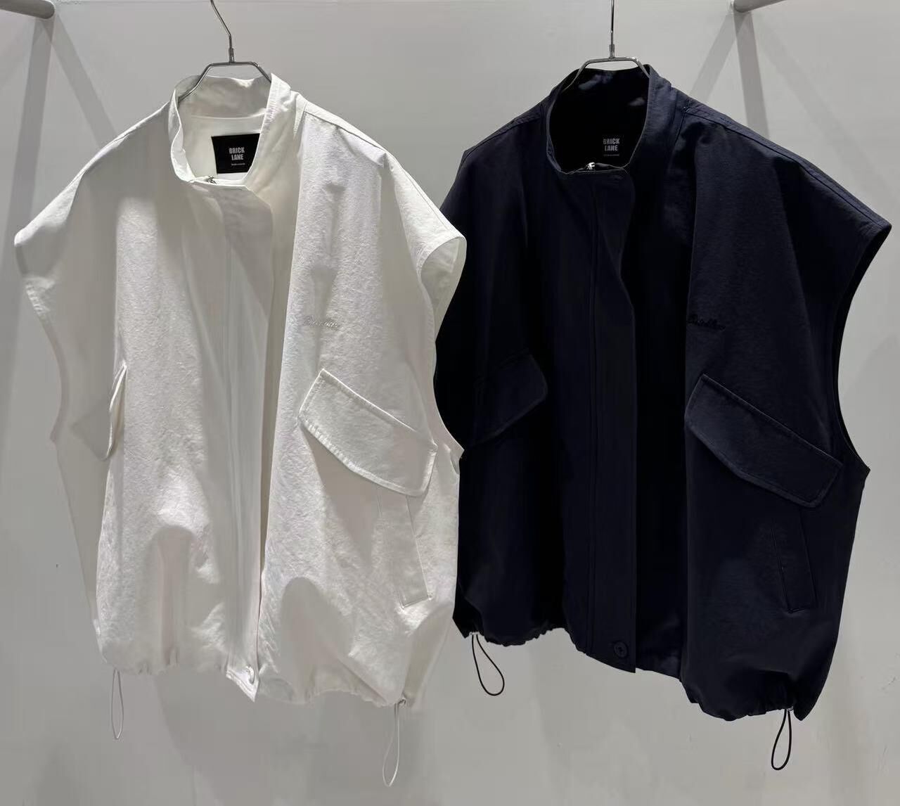 BL6013 工裝抽繩企領尼龍背心