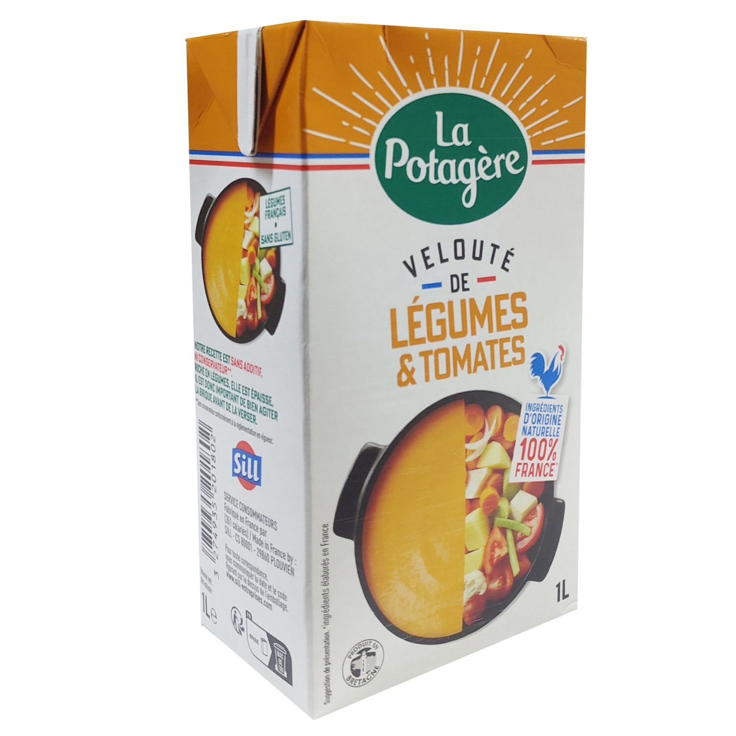 法國  La Potagère 法式蕃茄菜湯 France La Potagère Legumes & Tomato Creamy Soup  1公升 /盒