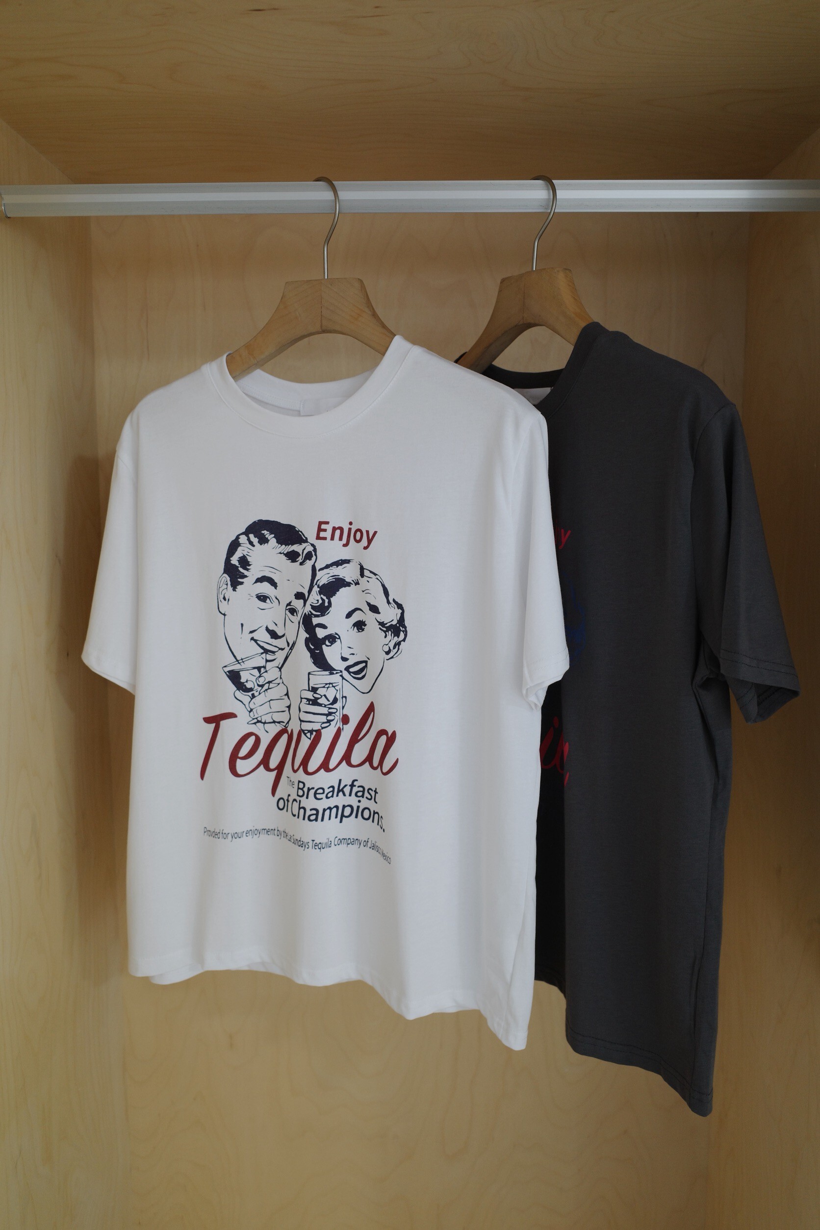 (預購)#AN14 街頭印花短T(白/深灰)