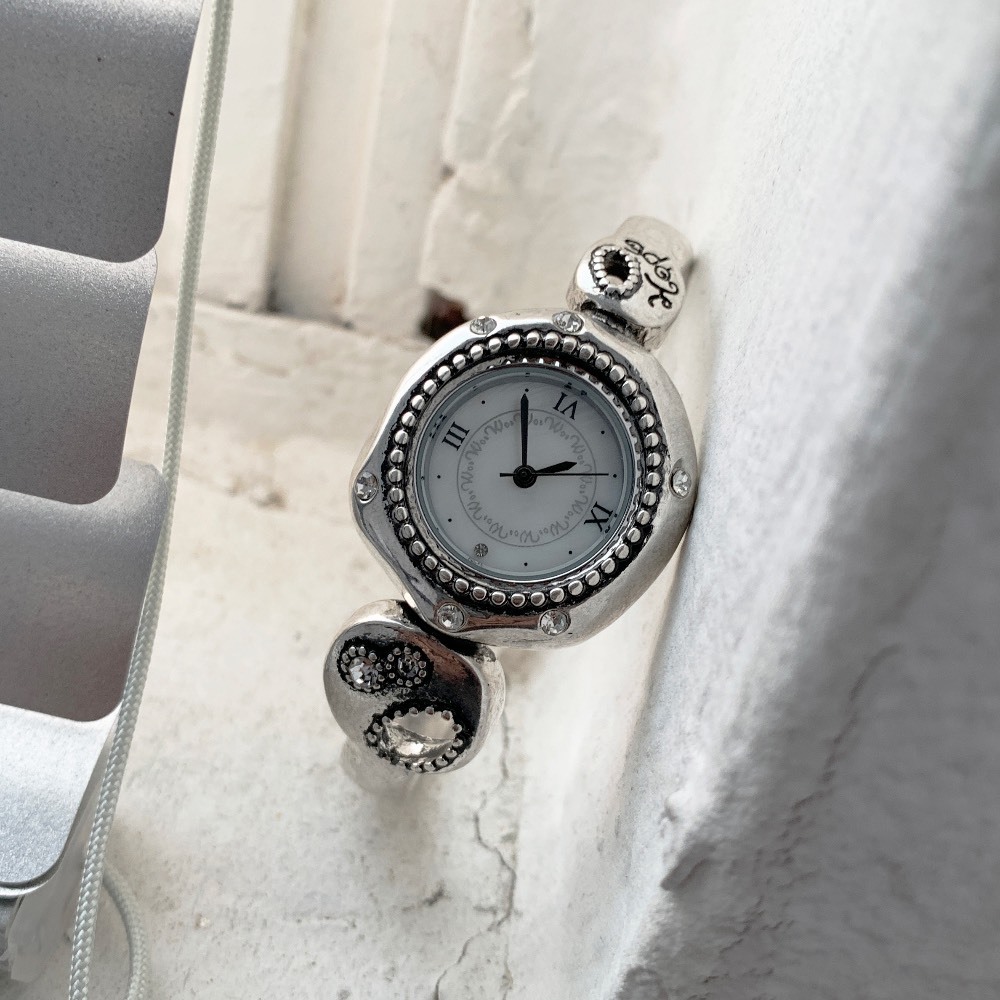 【韓國連線】GRUMPY FADED BANGLE WATCH 銀色 GHFBW