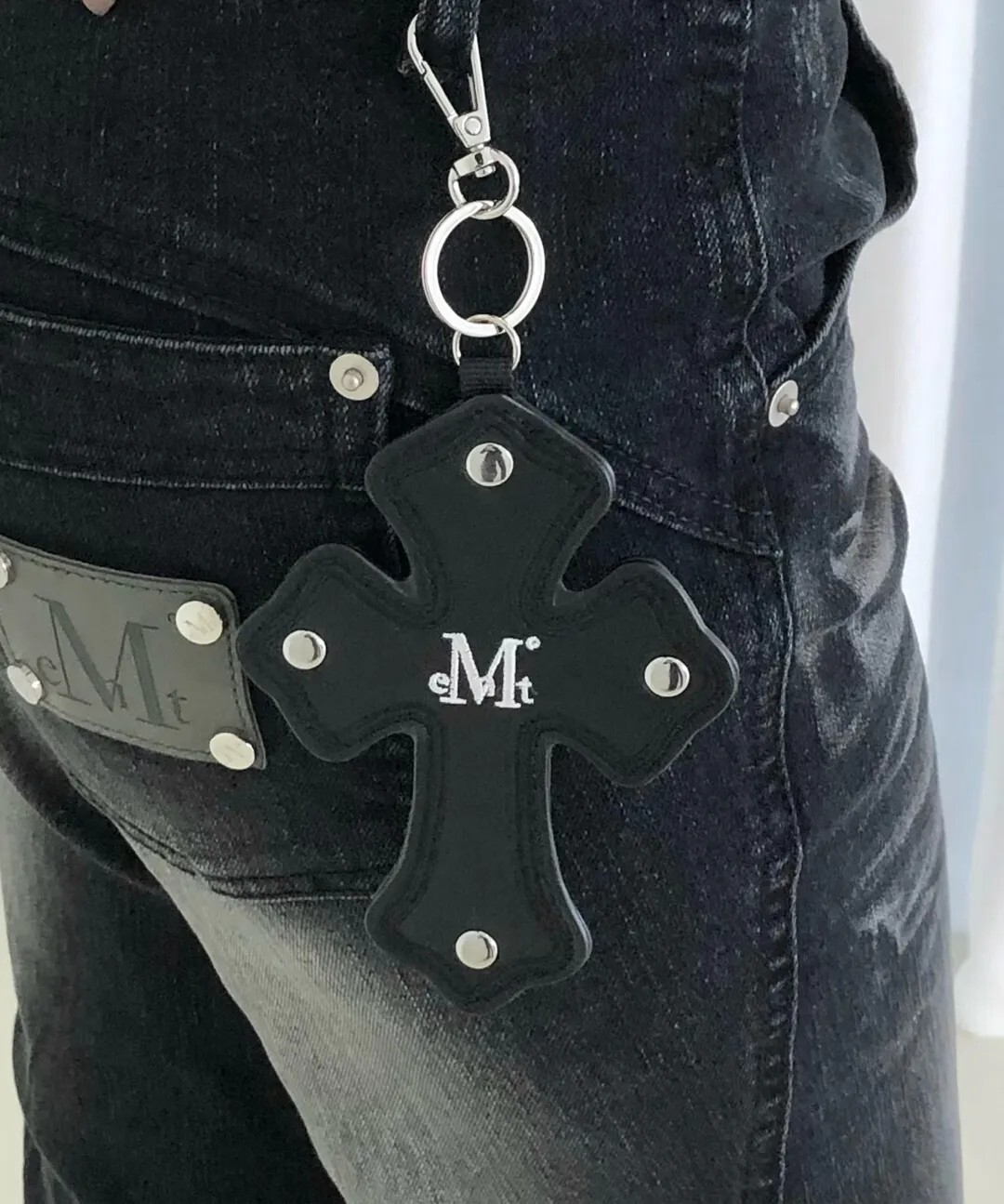 【OWN】MUCENT 十字 鑰匙圈 皮貼 吊飾 配件