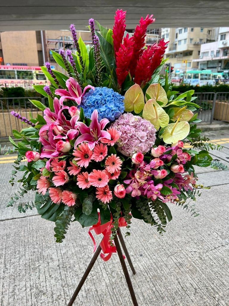 W - 恭賀花籃/中西花籃-恭賀OPE_18026