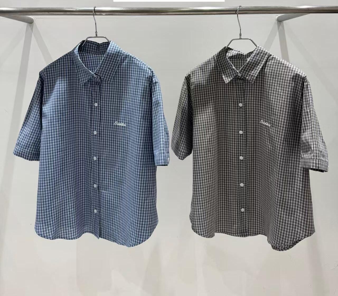 BL6017 細格仔圓腳恤衫