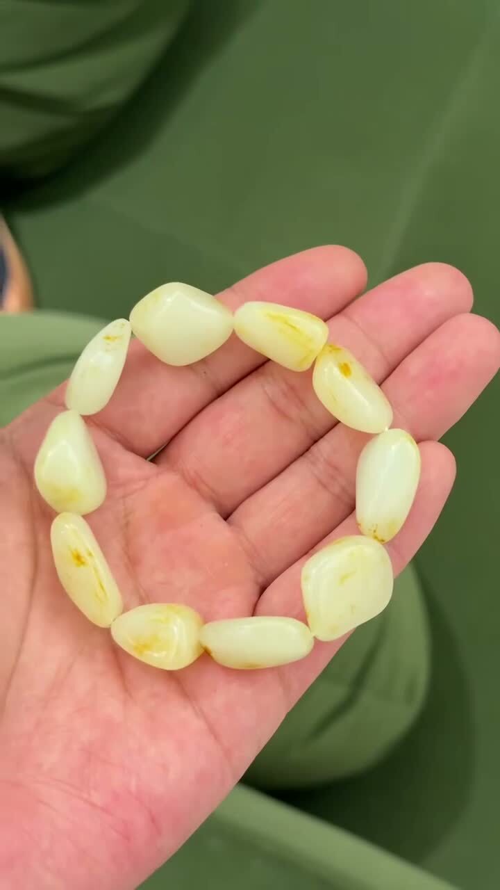 和田玉手串,天然和田玉軟玉