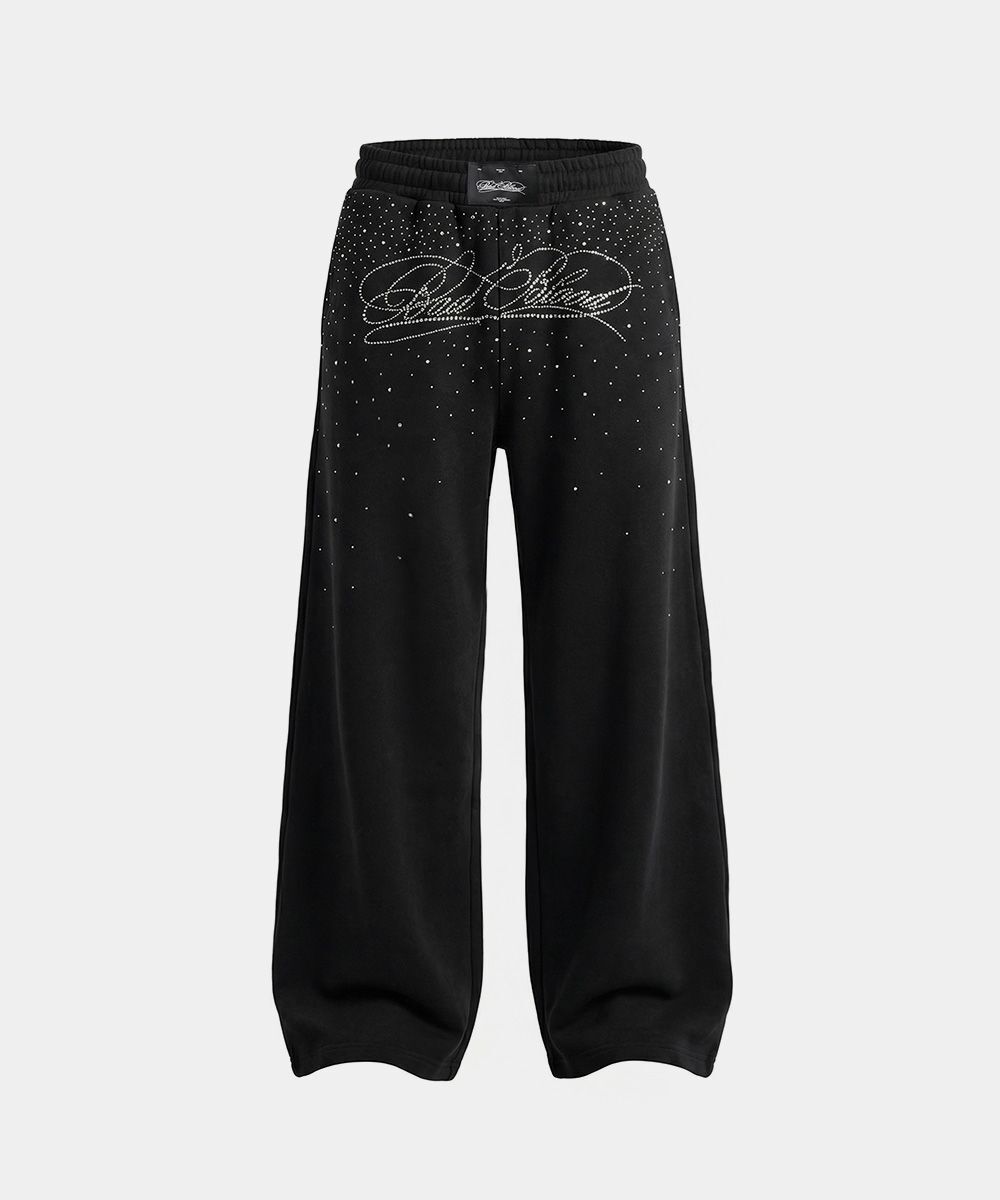 BADBLOOD Dark Classic 水鑽束口褲 黑色 w-pts25-122