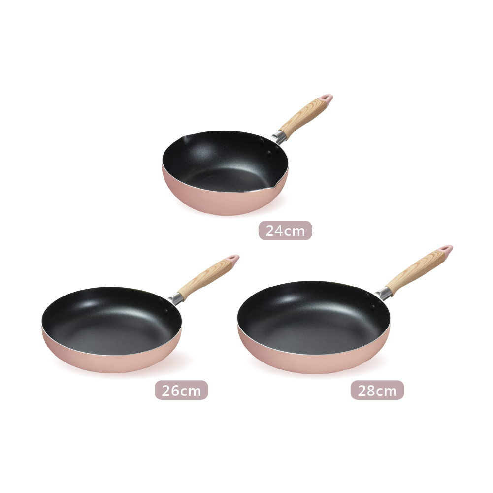 Pearl Life Natural Cook 單柄煎鍋/粉色
