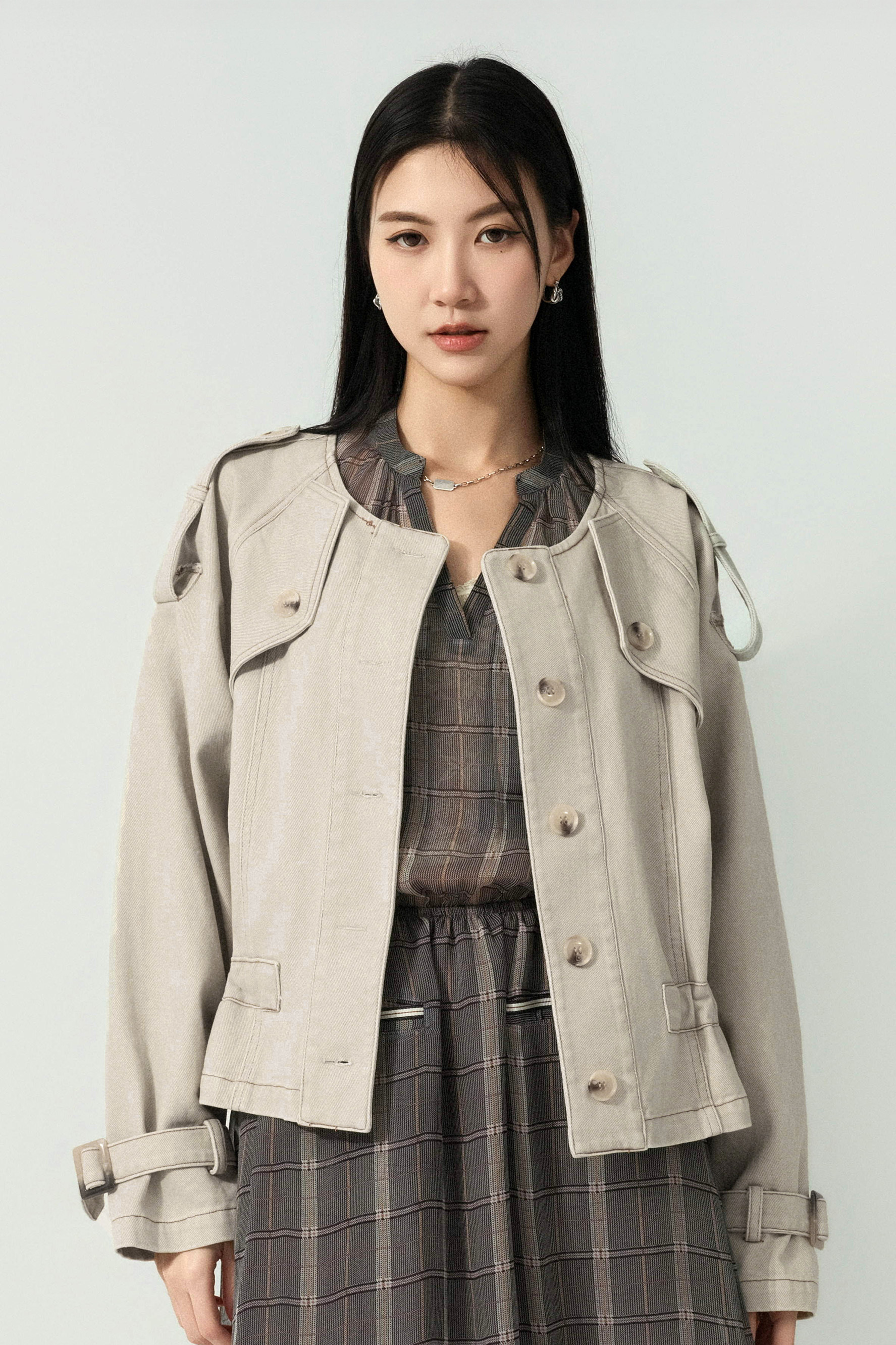 變奏乾濕褸圓領外套（預購產品）