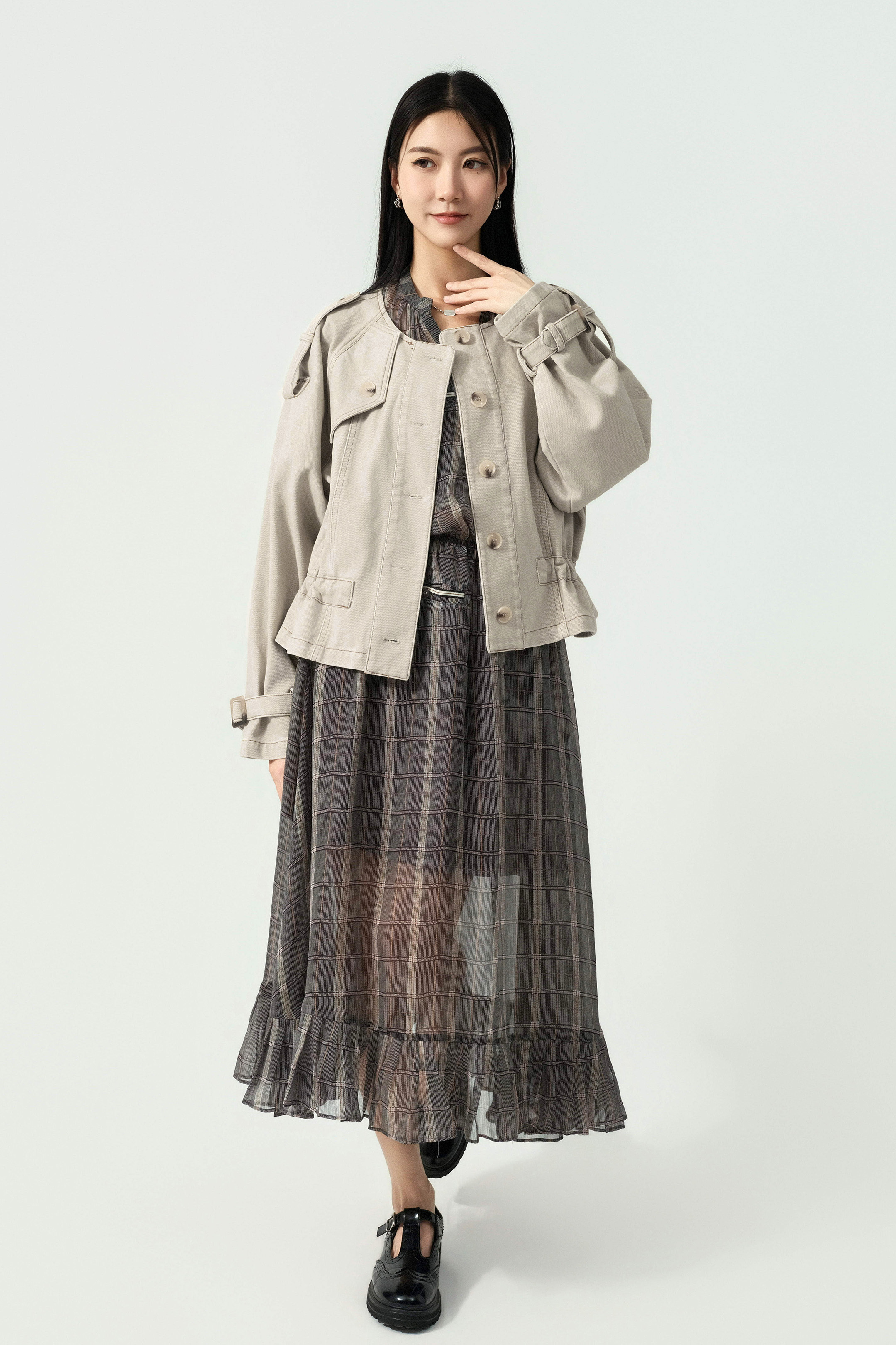 變奏乾濕褸圓領外套（預購產品）