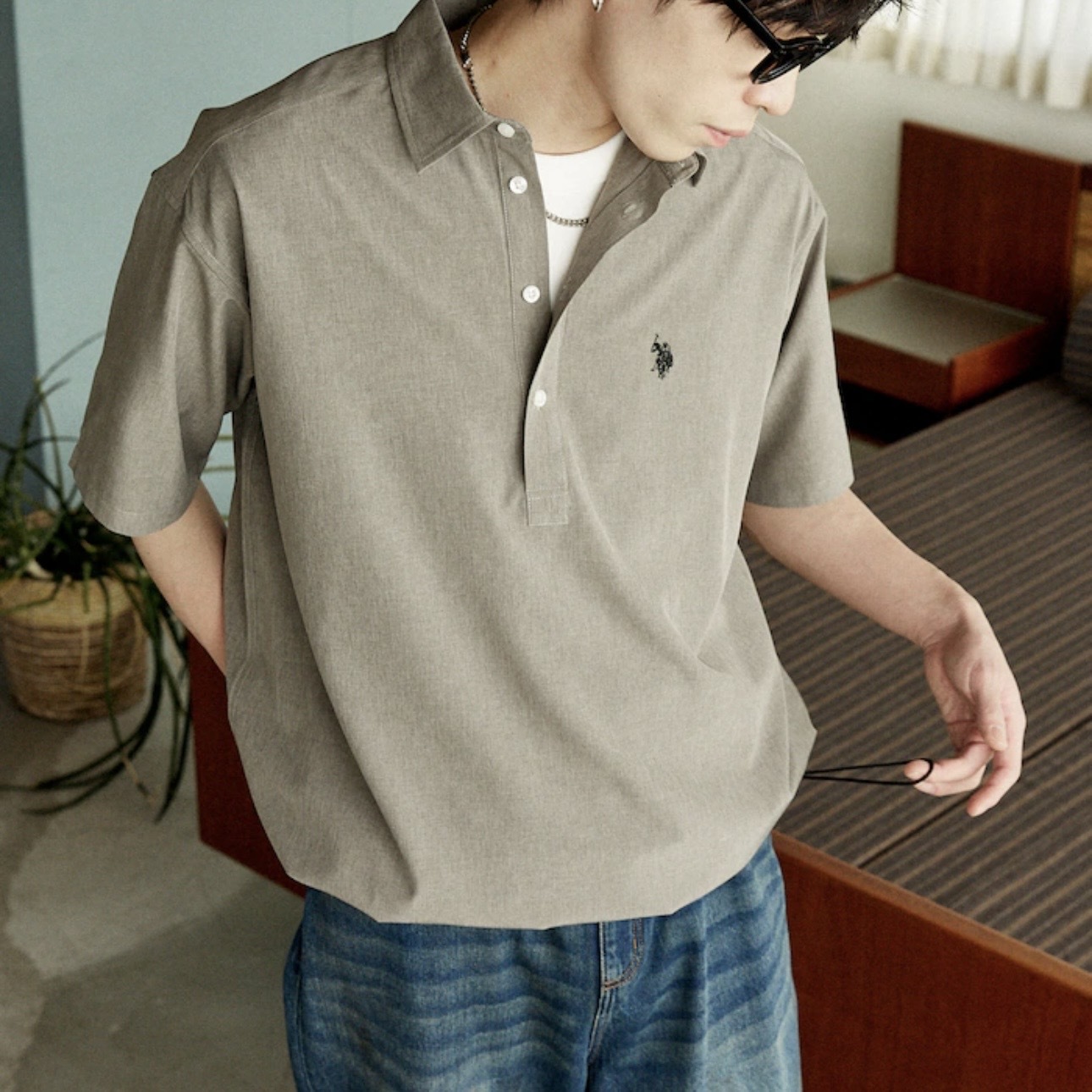 PUBLUX x U.S. POLO ASSN. 套頭衫 鈕釦 上衣 三色 中性款