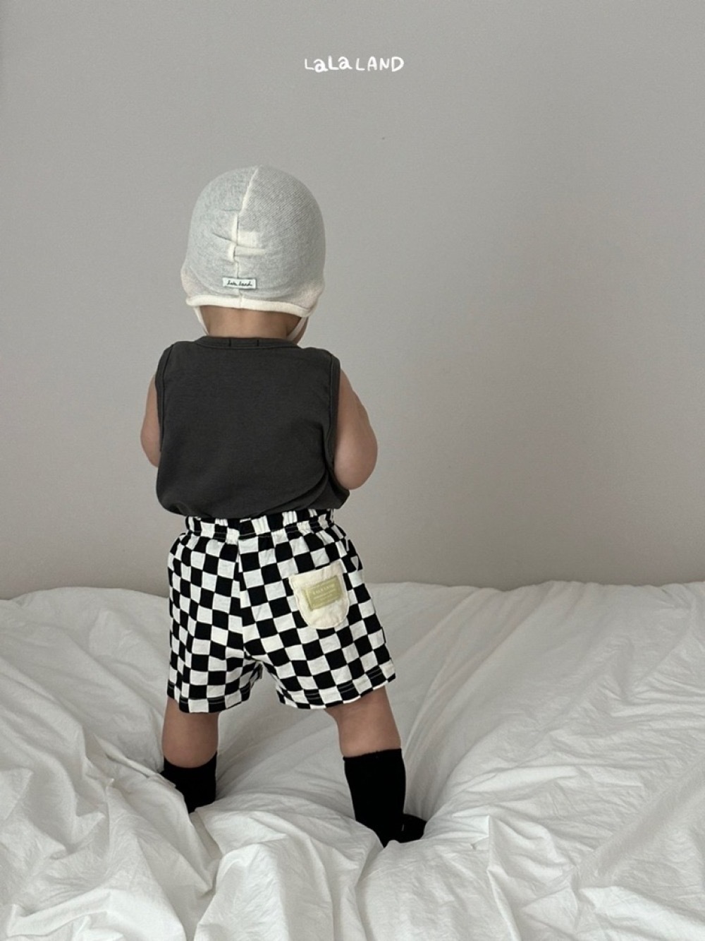 Lala land 棋盤格短褲 / 3色 (Bebe)