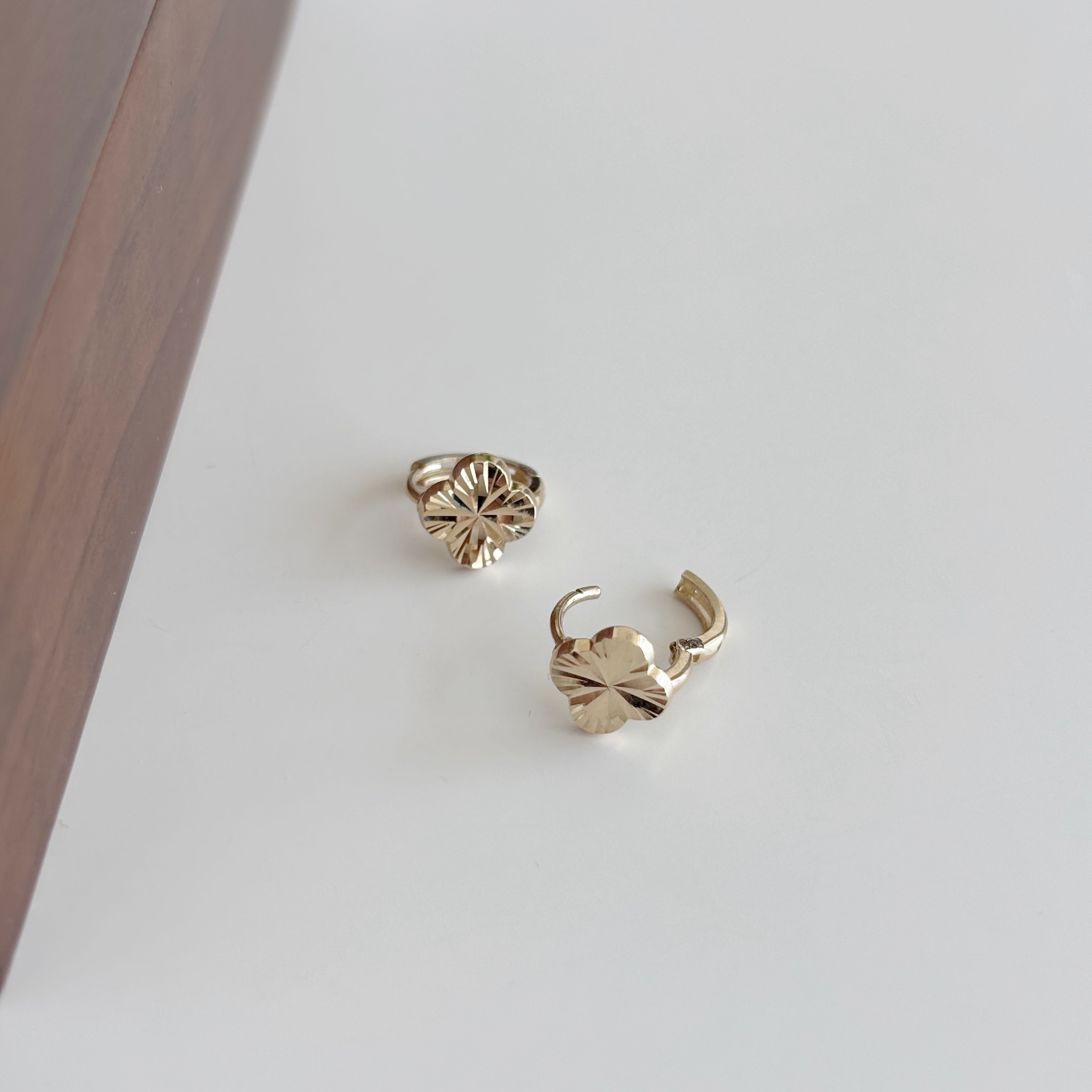 【韓國連線】14K閃閃四葉草耳圈