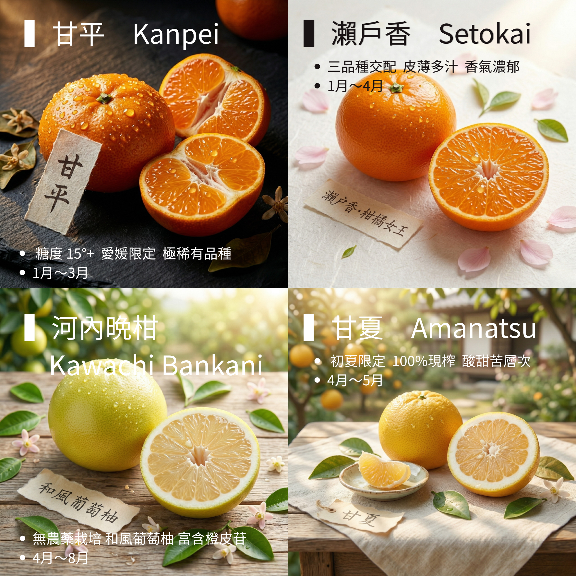 愛媛縣４大品種柑橘介紹