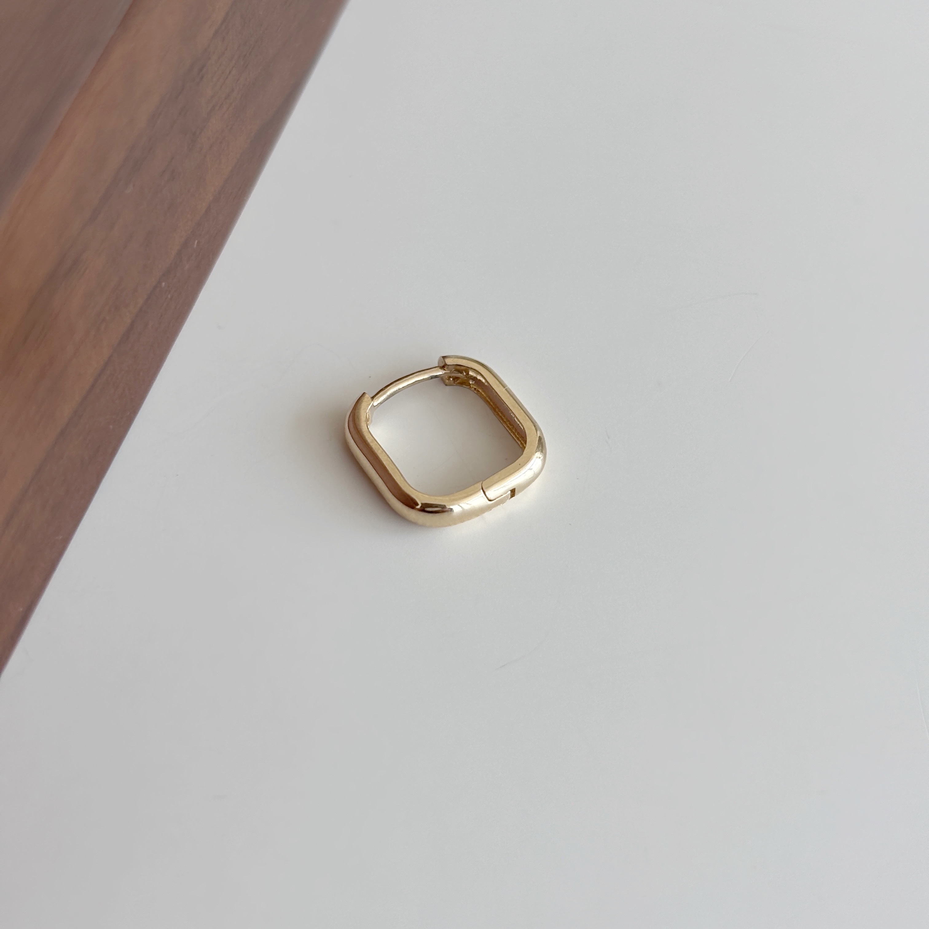 【韓國連線】14K 簡約方形耳圈