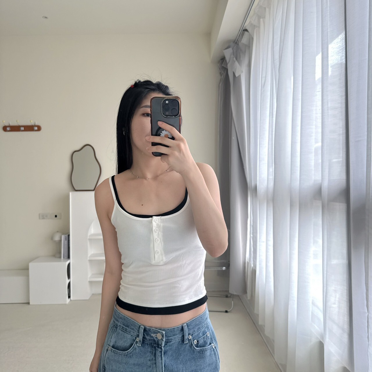 假兩件疊穿排扣（bratop）（預購於4/30中午收單～預計3-6週才會收到！可接受再下單唷）