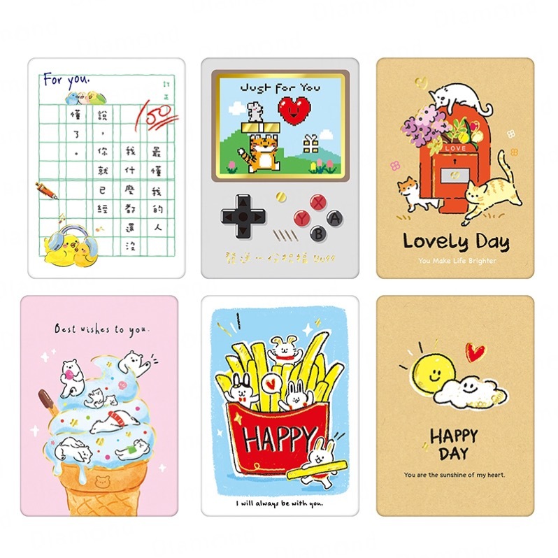 Diamond Stationery & Packaging – Season Paper & Gift, Multi-purpose Gift Card, 6-pack [FK1536]