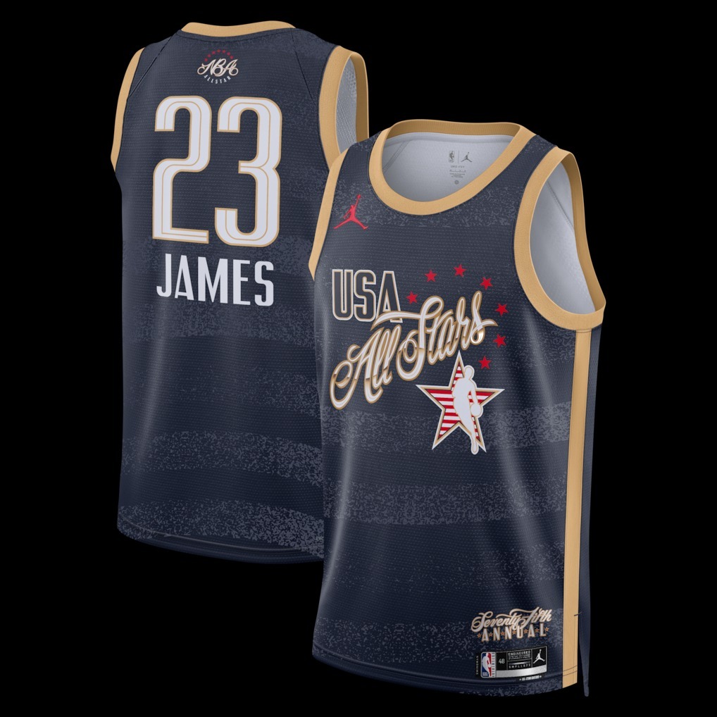 NBA球衣 Lebron James 25-26 明星賽深藍 美國隊 ASG Jordan Swingman 球迷版 熱轉印 全新