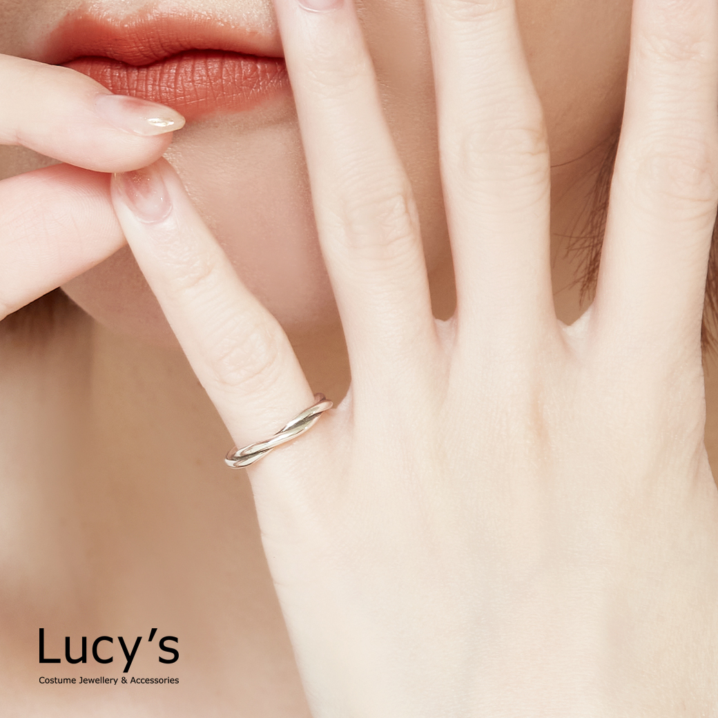 925純銀 交織 硫化尾戒 (108187)