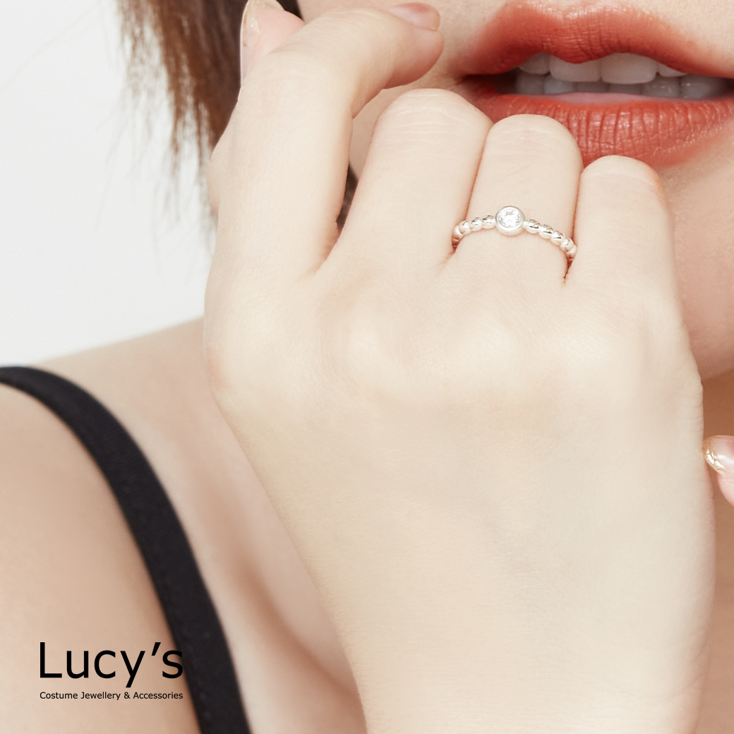 925純銀 麻花光點 尾戒 (125741/125742/125743)