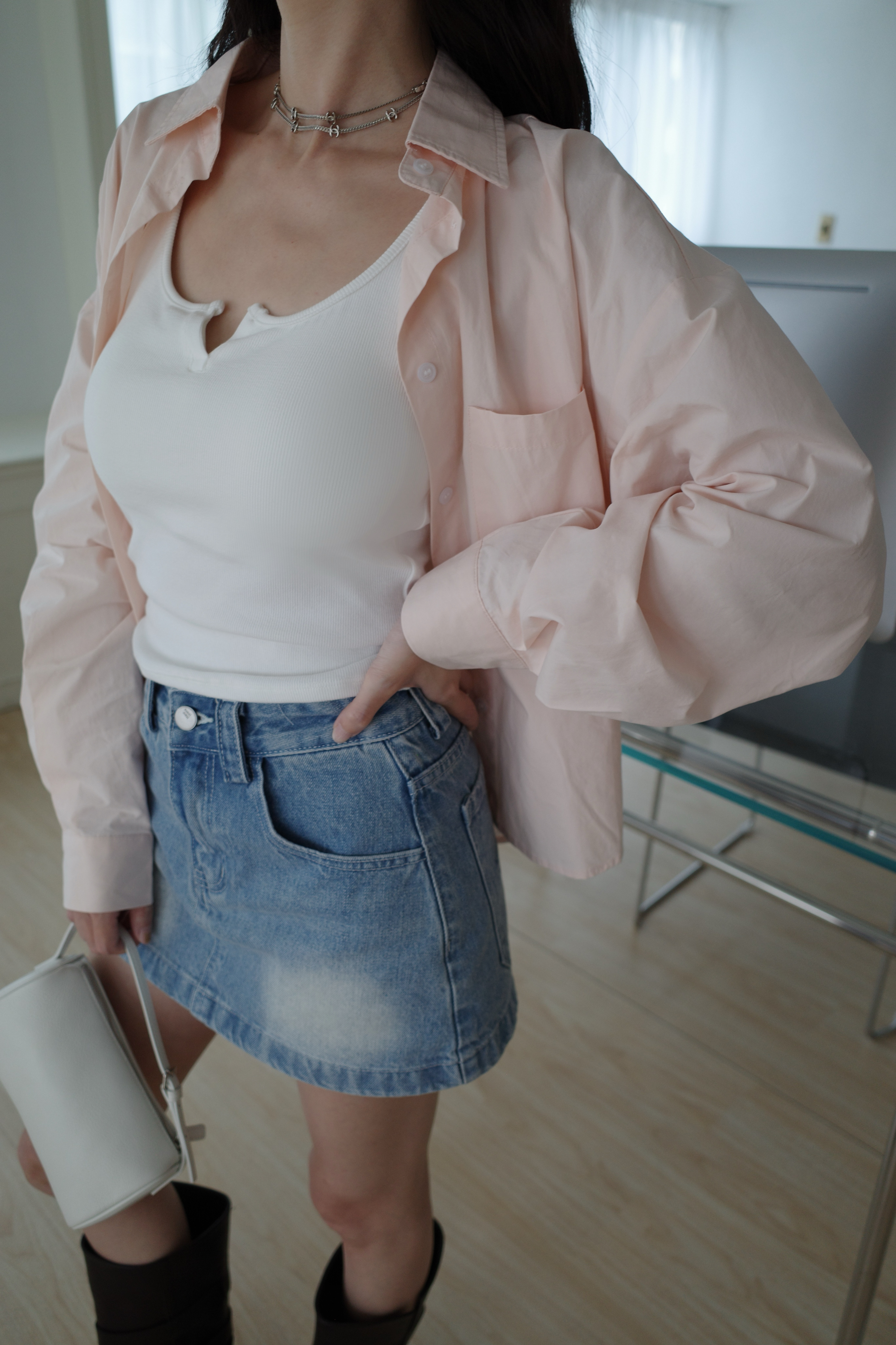 (預購)#AN27 小V領螺紋Bratop(純白/深藍/淺藍/粉/灰/白)