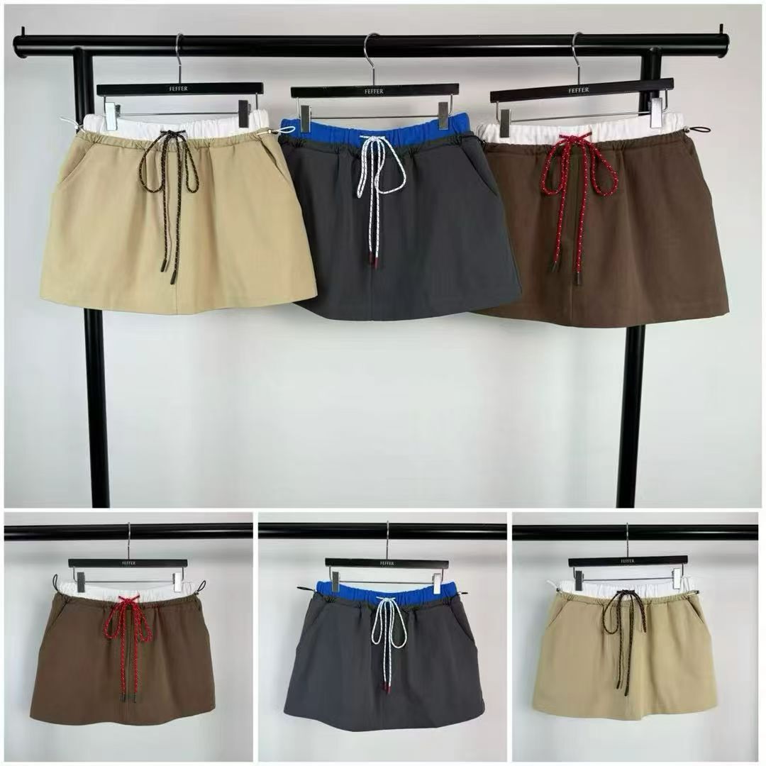 FF6006 運動風撞色雙褲頭短裙