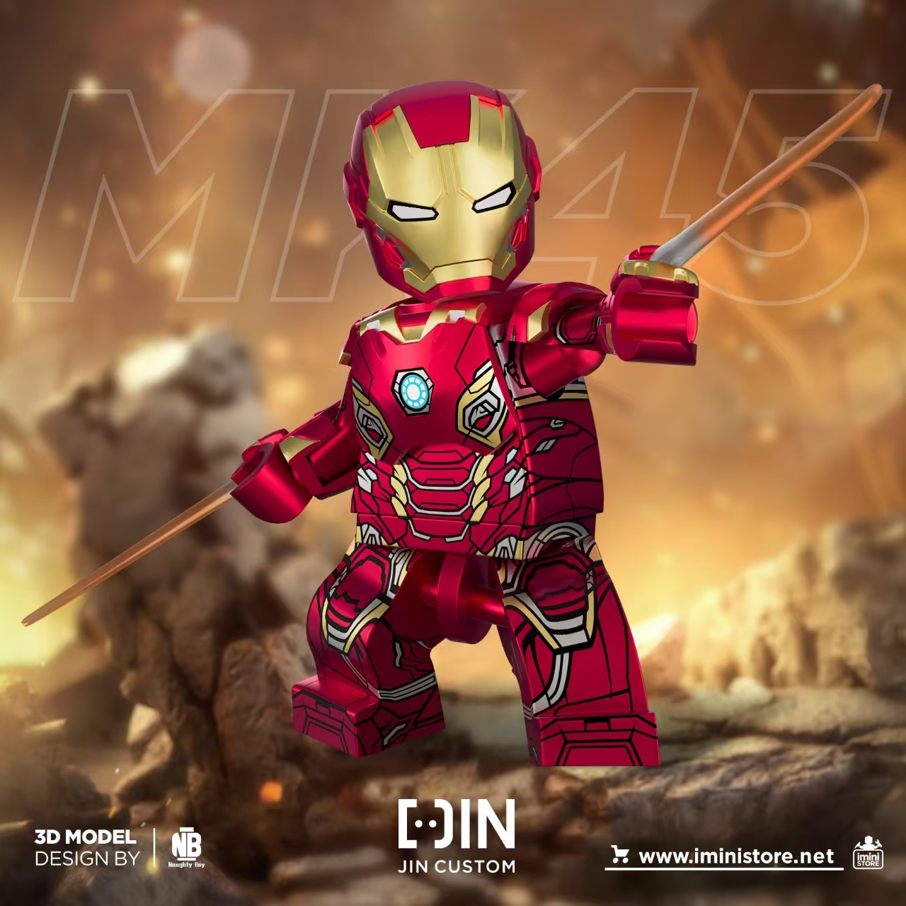 [Jin Custom][Preorder] Iron man 45 [PADprinted]