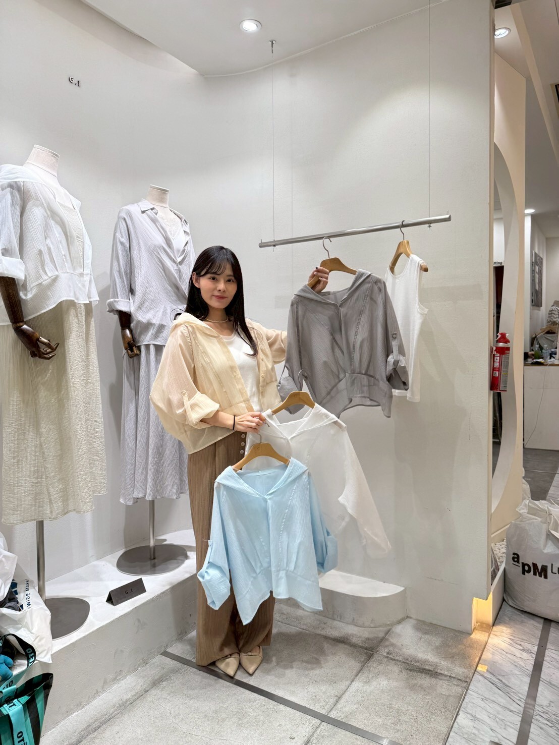 GI6039 馬甲線連帽防曬短恤衫