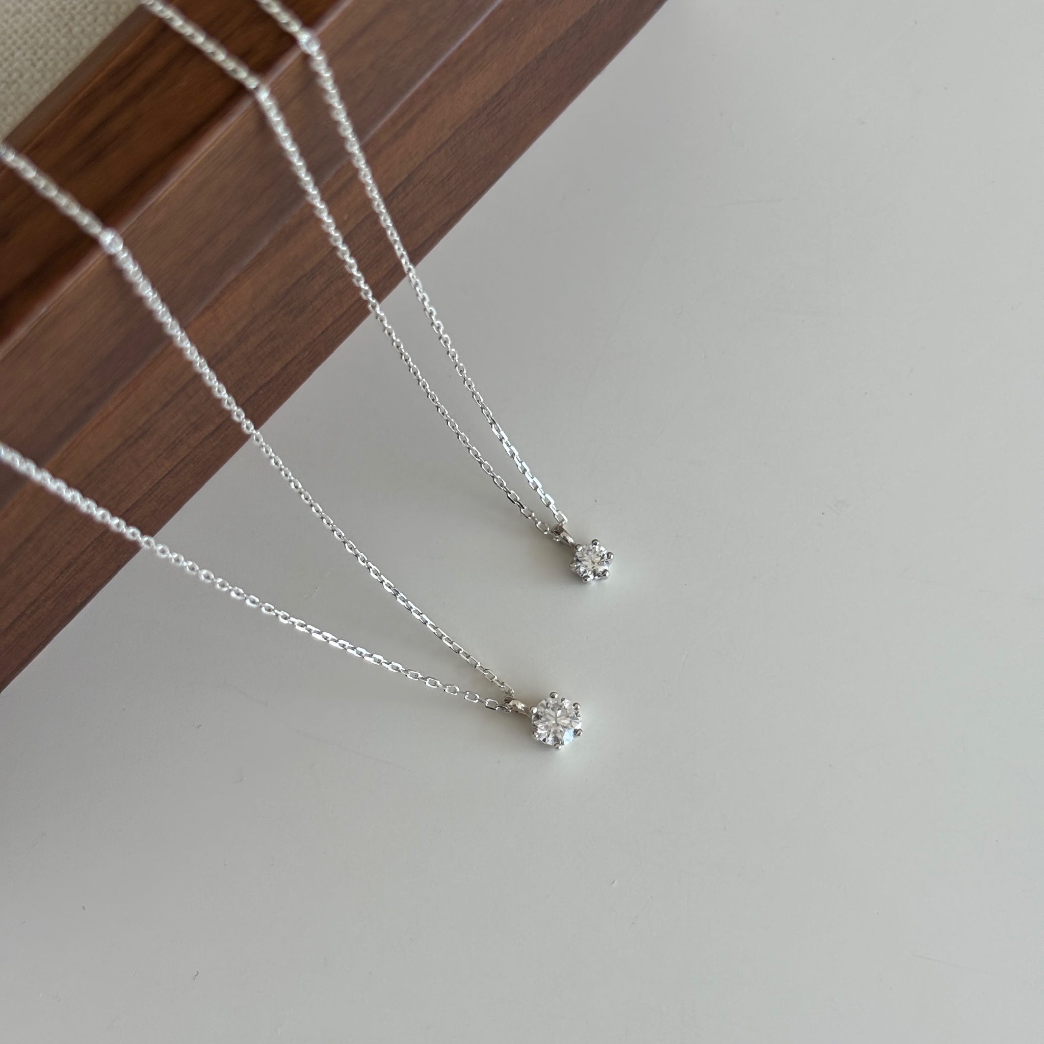 【韓國連線】簡約六爪莫桑鑽鎖骨鍊