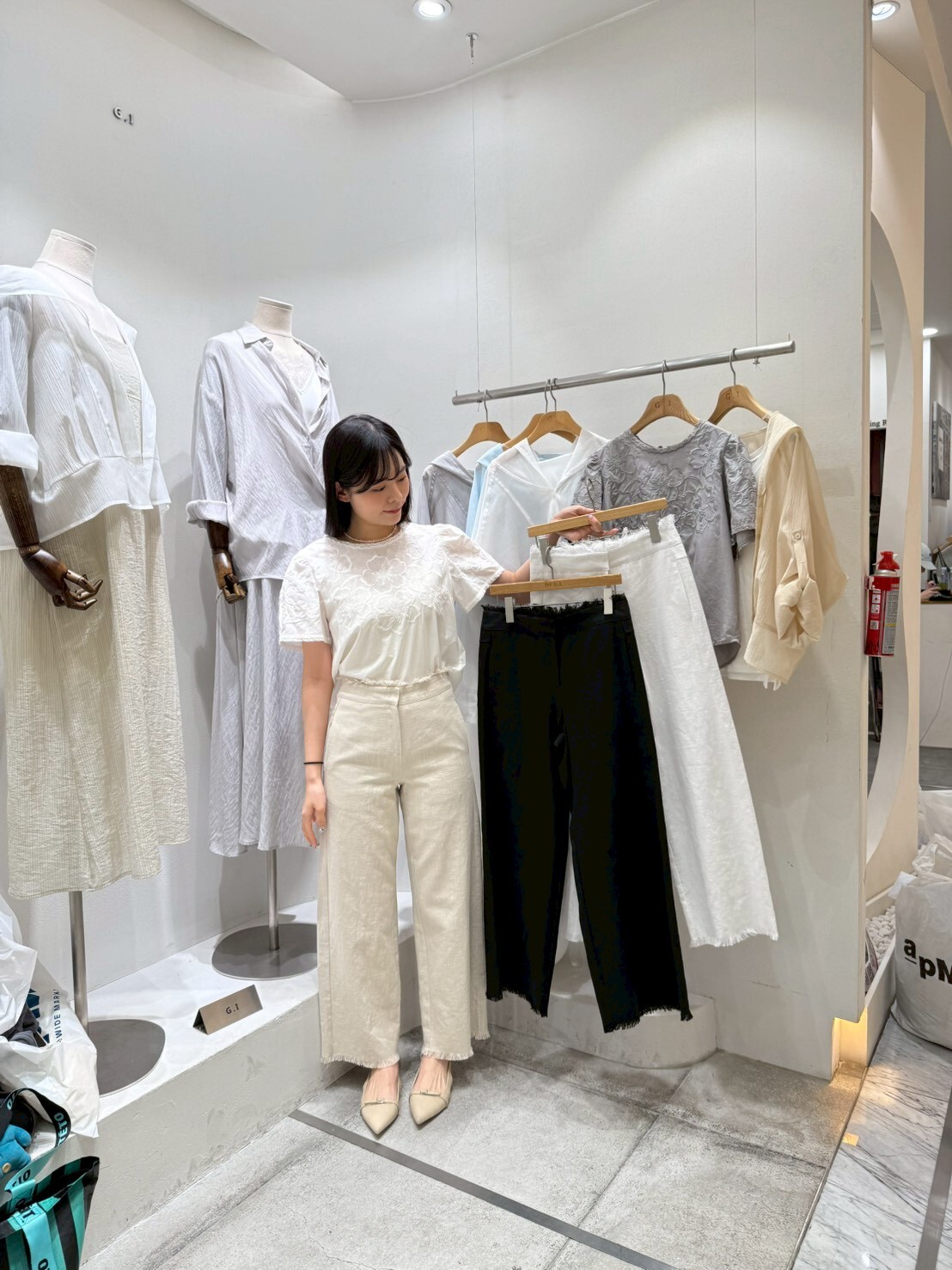 GI6038 日系柔軟棉麻流蘇長褲