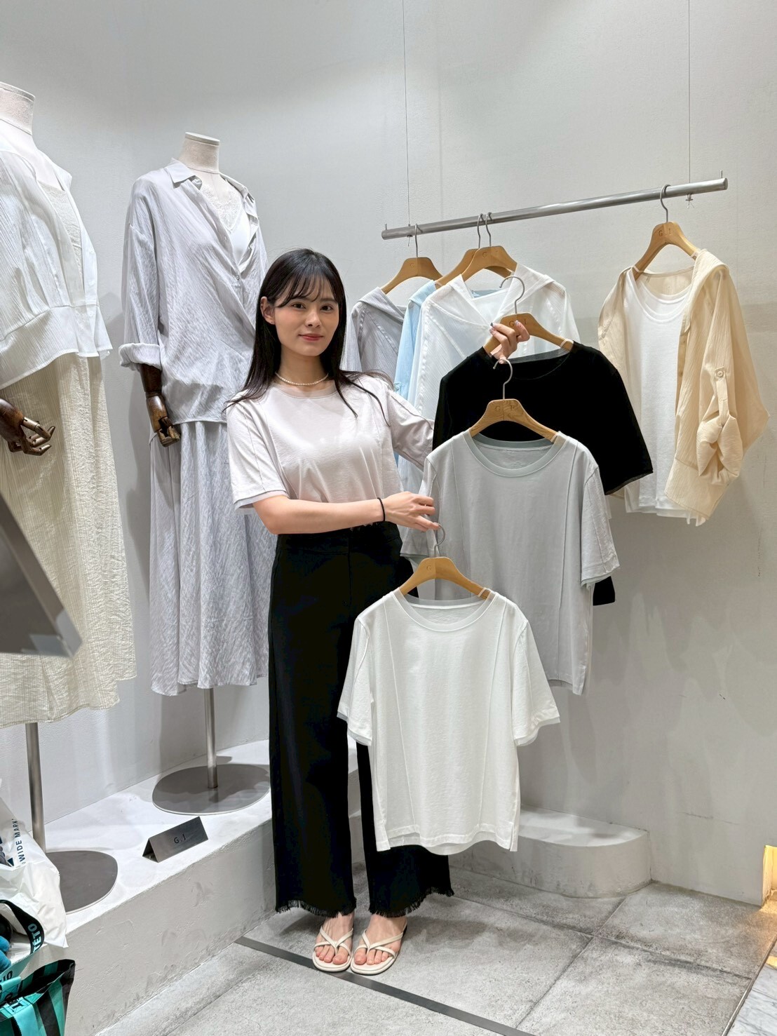 GI6029 拼紗極簡透氣短Tee