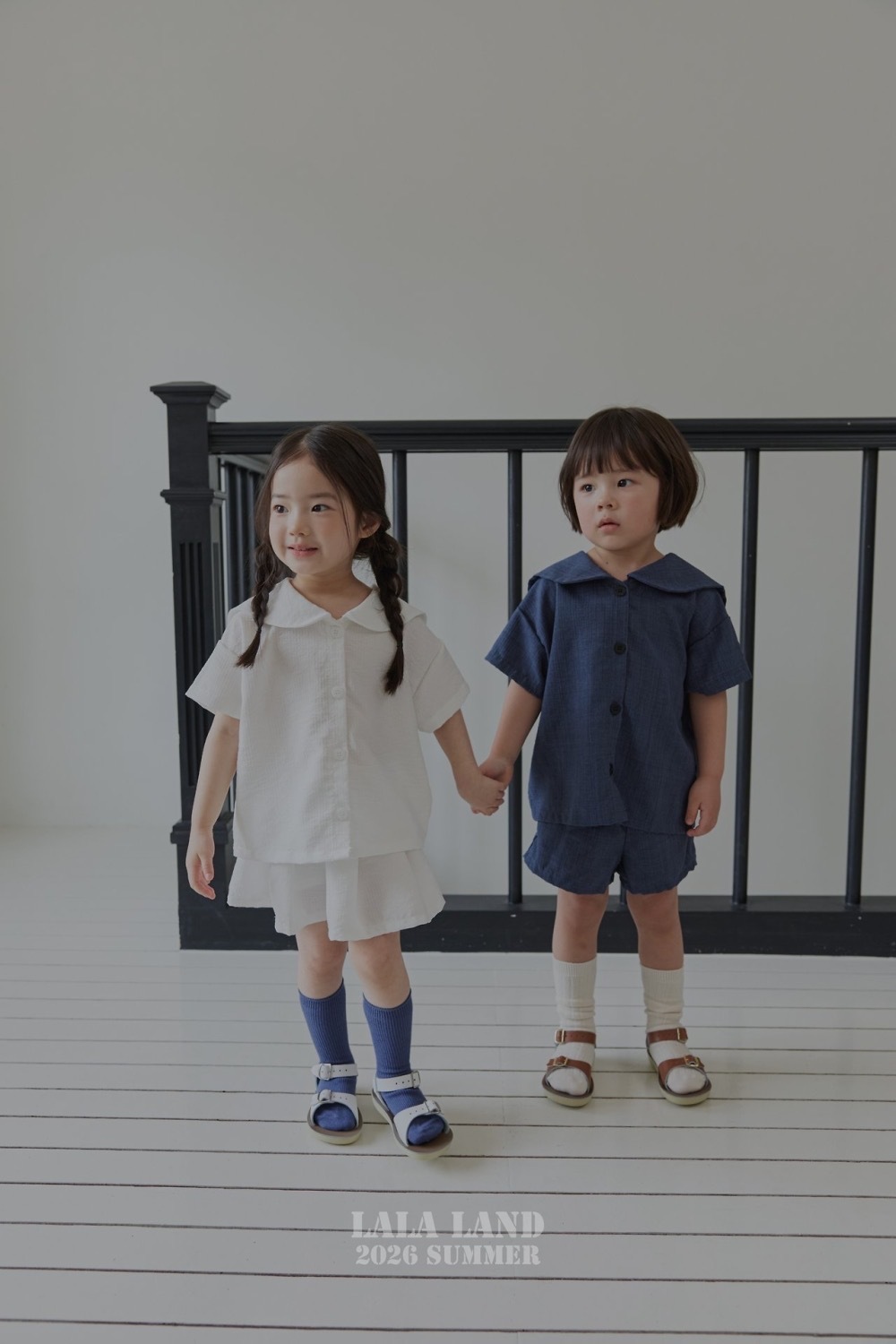 Lala land 海軍領襯衫上衣 / 2色