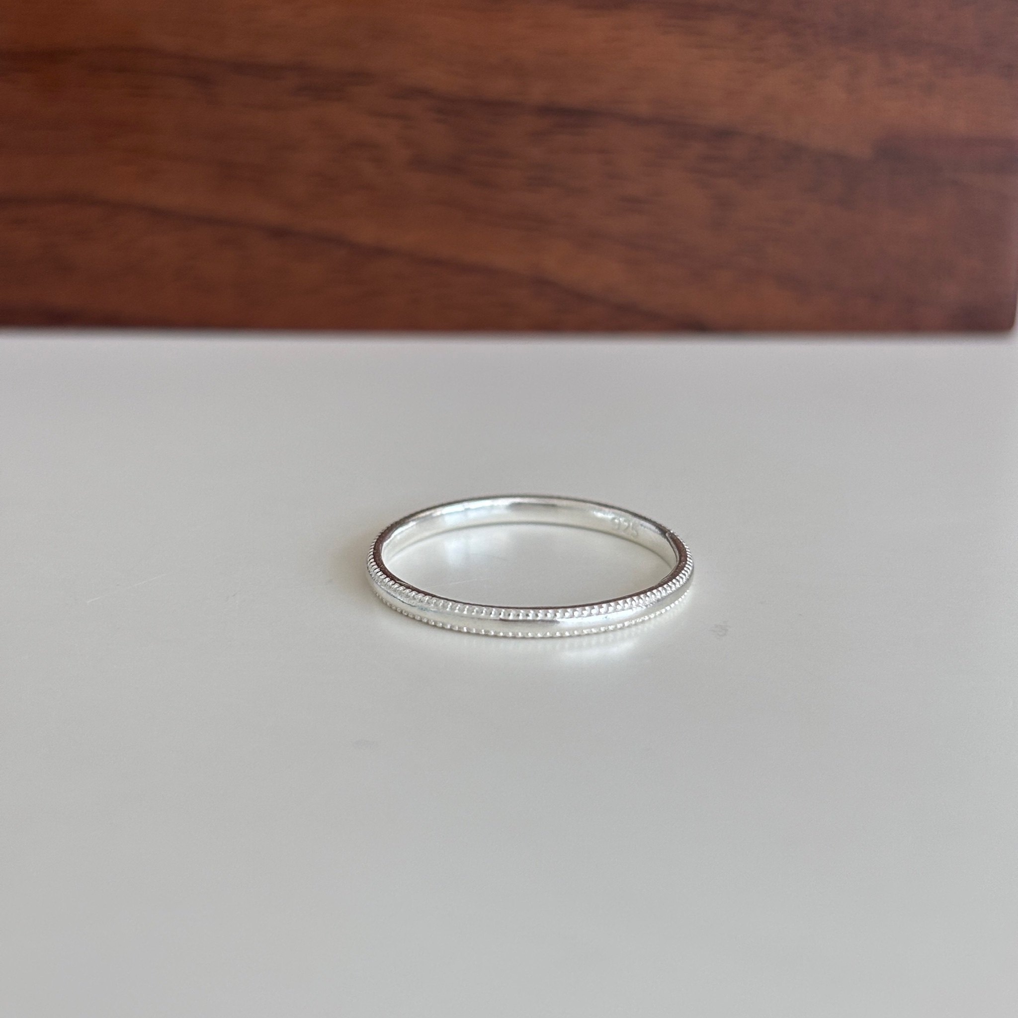 【韓國連線】雙滾珠邊光面戒指