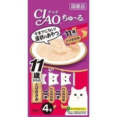 CIAO 貓小食 唧唧條．老貓用 雞肉醬14g x 4支