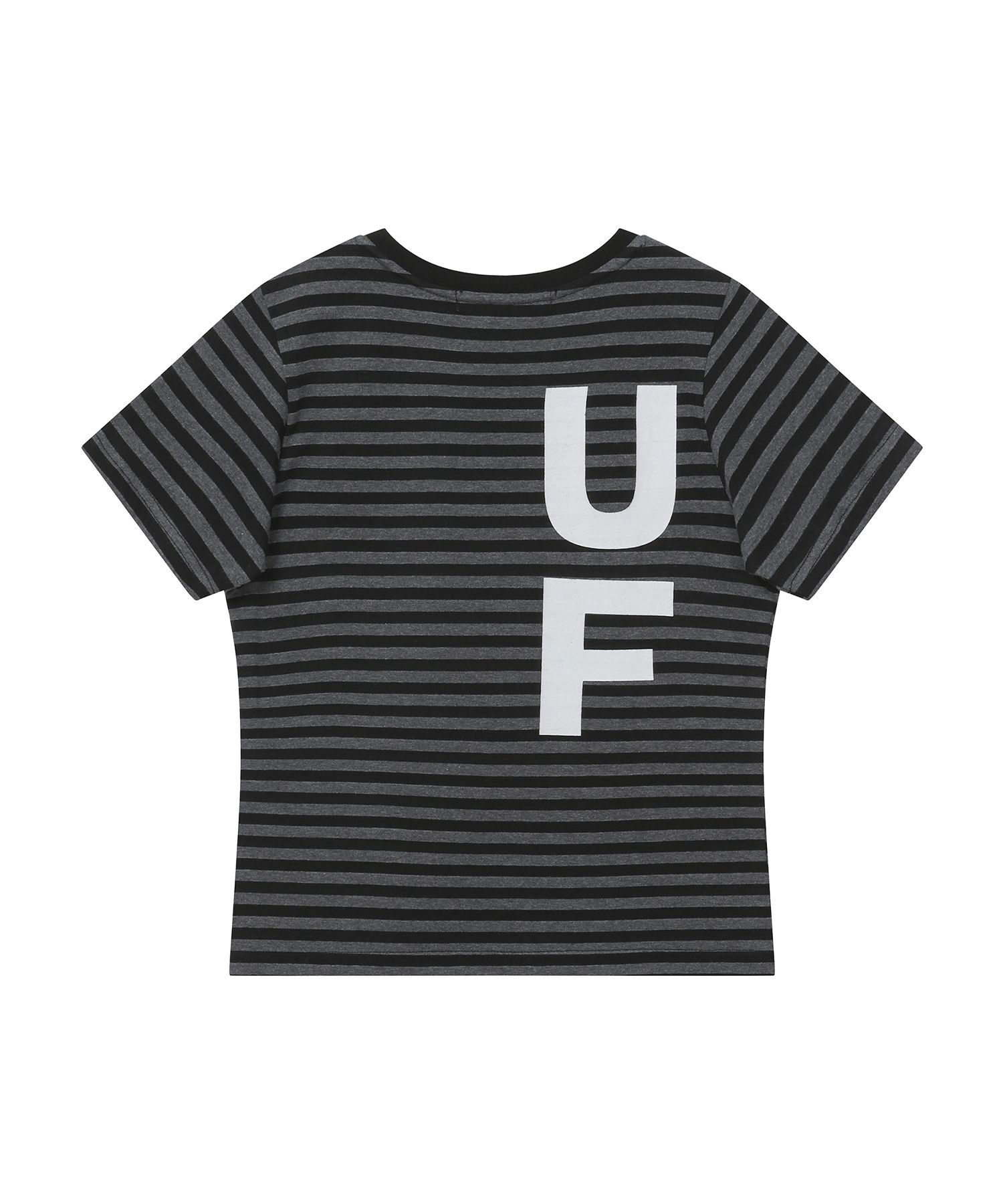 BAUF B Logo 修身條紋T恤（黑色條紋） BT25SS-WSTP8