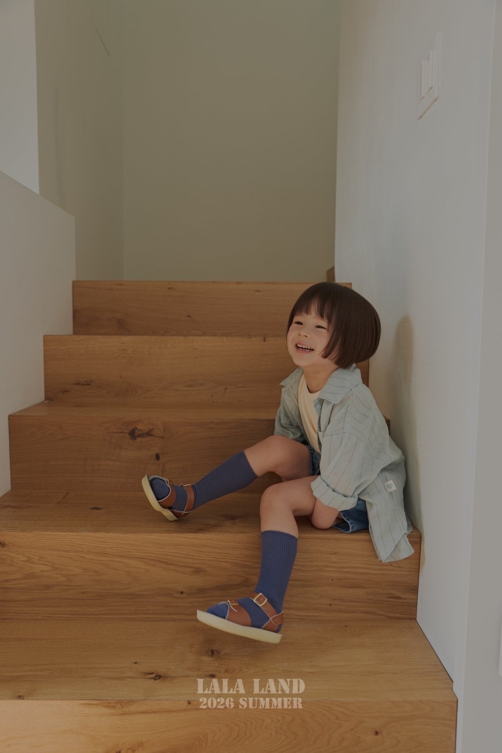 Lala land 條紋棉柔亞麻襯衫 / 2色