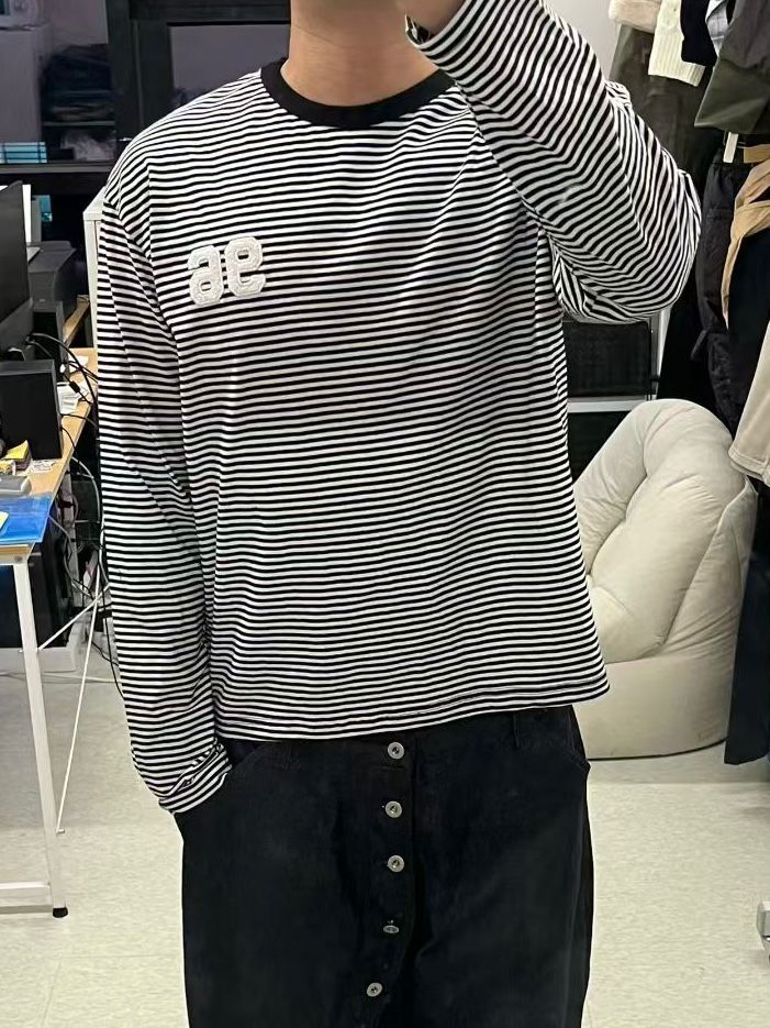 數字橫間長袖衫 GATHER-060T