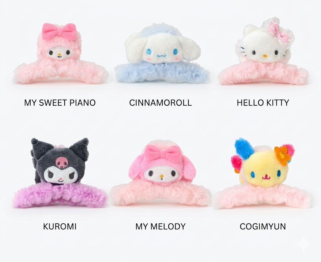 【預購】 JM0408106 Sanrio 角色毛絨抓夾系列