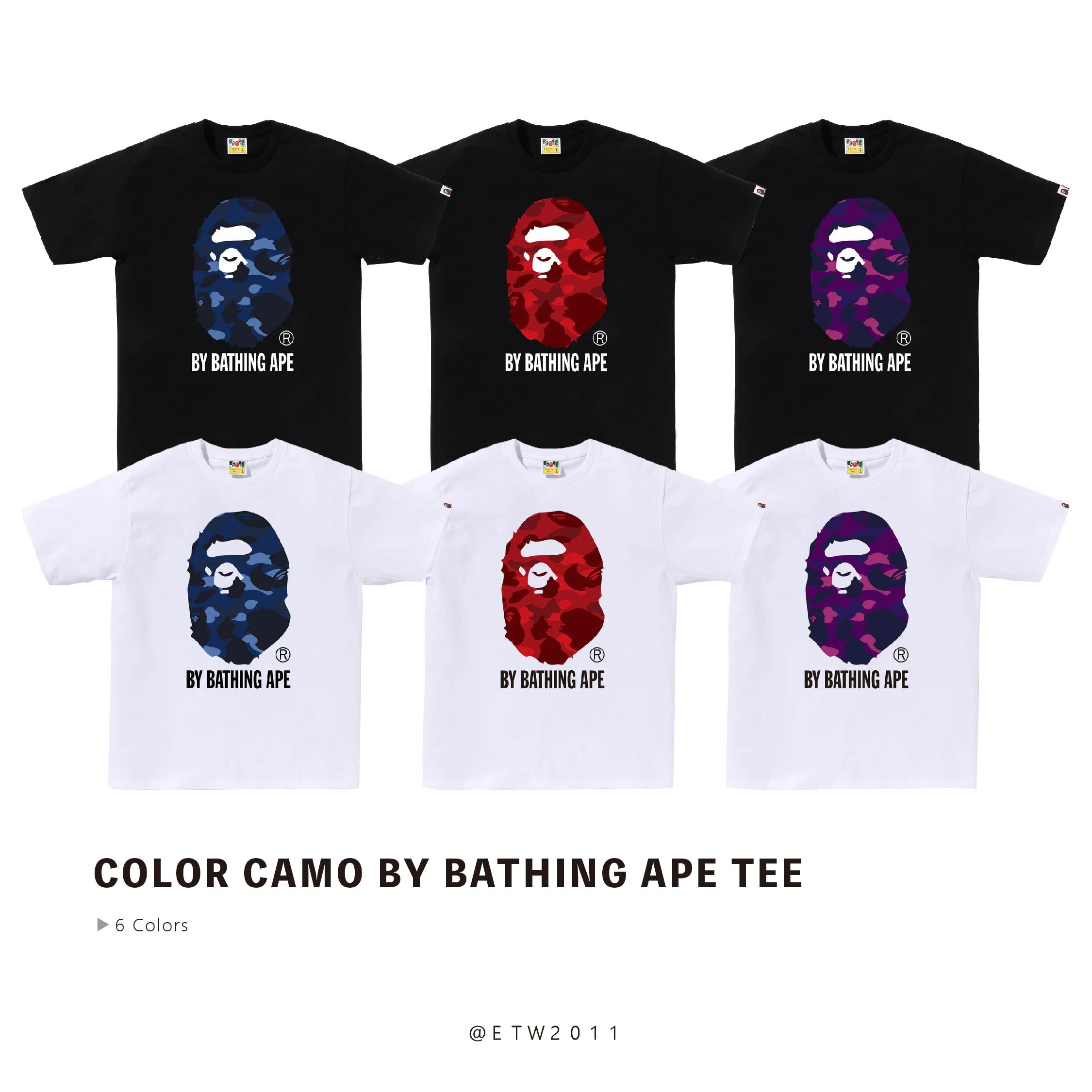 ☆ETW☆【EASY TO WEAR】BAPE Color Camo By Bathing Ape Tee 猿人 大LOGO 迷彩 短T 春夏