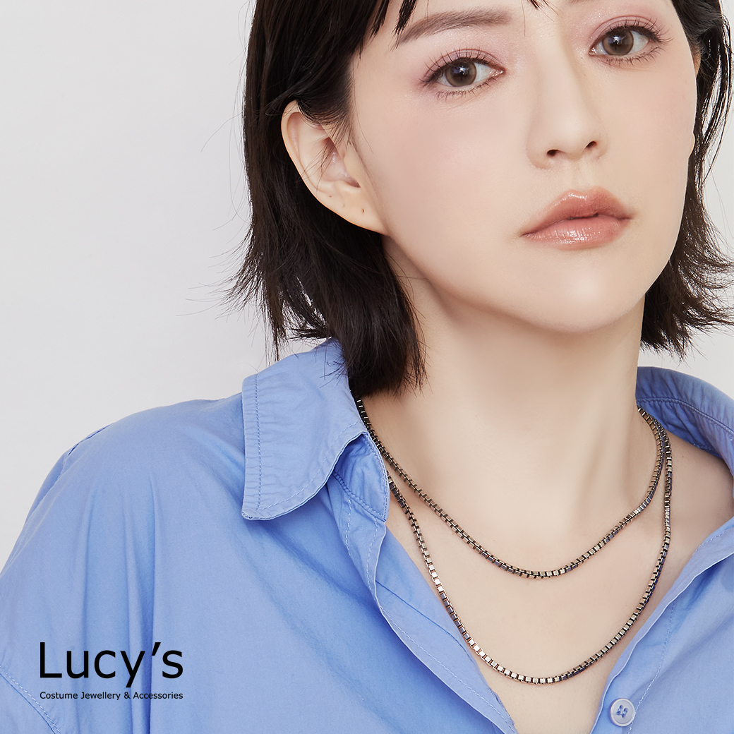 925純銀  方塊盒子 硫化項鍊 (108355/108354/108357)