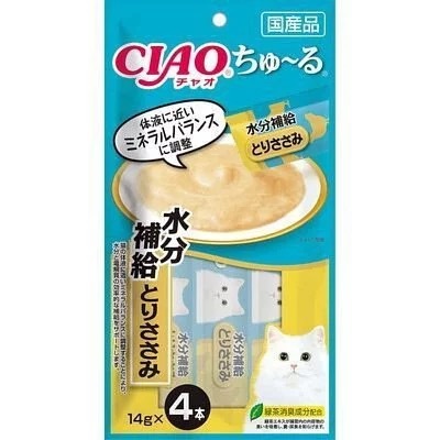 CIAO 貓小食 唧唧醬．水分補給 雞肉醬14g x 4支