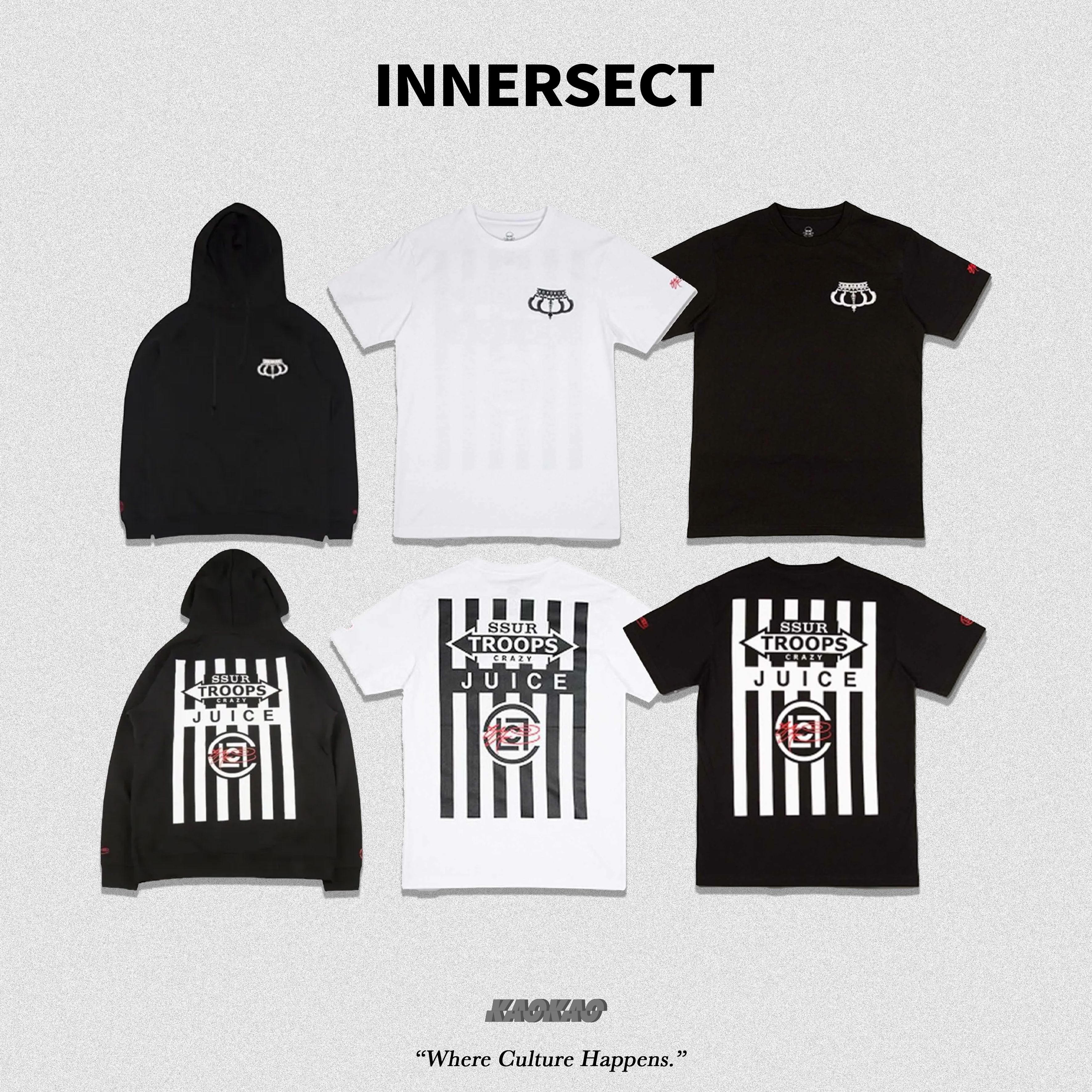 『現貨』SSUR ICONS x CLOT 聯名款 口香糖字母條紋印花 純棉寬鬆休閒TEE 男女同款 短T 帽T 外套