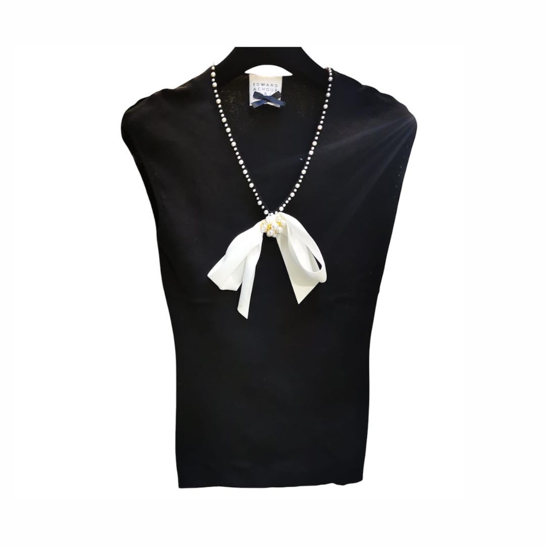 1EA0408-060 [EDWARD ACHOUR] Knit Top Black #101504/1095 (EU)